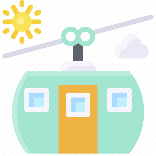 Aerial lift, cable car, lift, summer icon - Download on Iconfinder