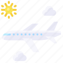 flight, plane, summer, transport, travel, vehicle