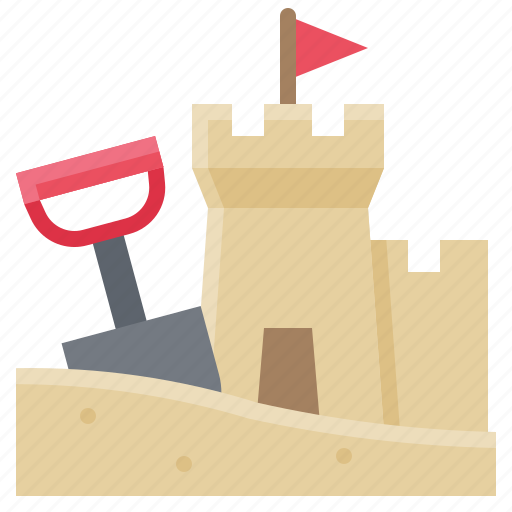 Beach, sand, sand castle, summer, vacation icon - Download on Iconfinder