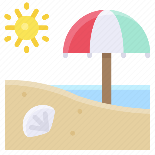 Beach, holiday, sand, summer, umbrella, vacation icon - Download on Iconfinder
