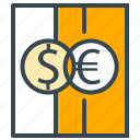 currency, dollar, euro, exchange, holiday, summer, vacation 