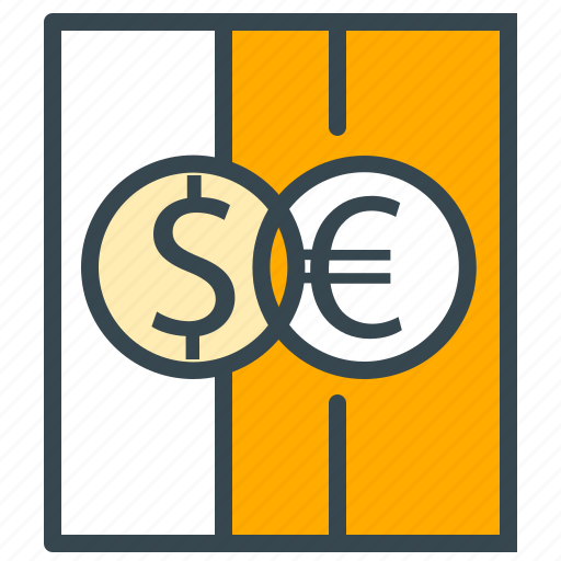 Currency, dollar, euro, exchange, holiday, summer, vacation icon - Download on Iconfinder