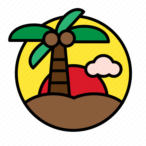 Beach, summer, sunset, vacation icon - Download on Iconfinder