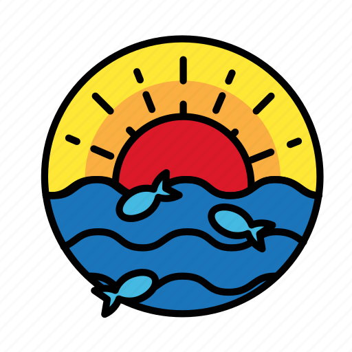Fish, ocean, sea, summer, sunset, vacation icon - Download on Iconfinder
