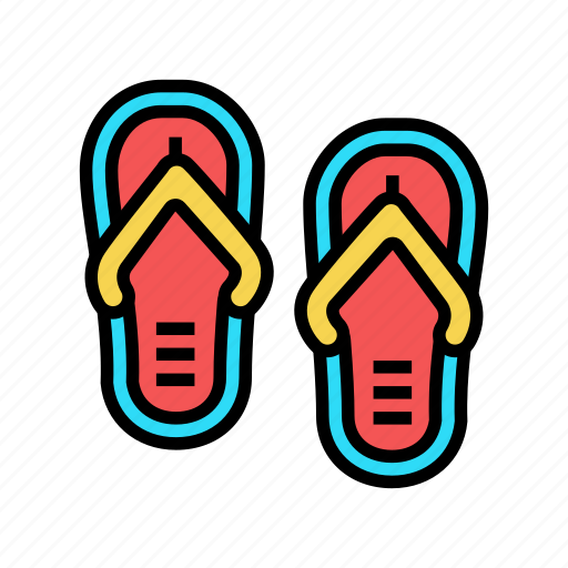 Slippers, summer, shoes, vacation, travel, resting icon - Download on Iconfinder