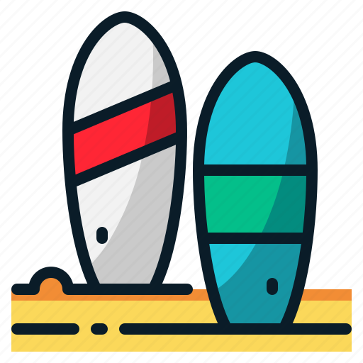 Beach, holiday, summer, surf, surfboard, surfing, vacation icon - Download on Iconfinder