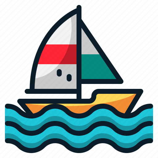 Boat, sailboat, sailing, ship, transportation, travel, vehicle icon - Download on Iconfinder