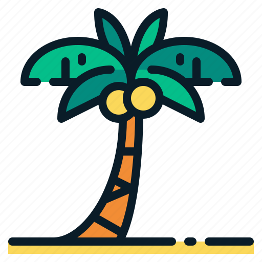 Beach, coconut tree, palm tree, summer, travel, tropical, vacation icon - Download on Iconfinder