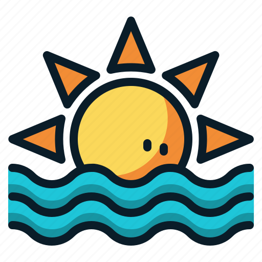 Summer, sun, sunrise, sunset, sunshine, vacation, weather icon - Download on Iconfinder