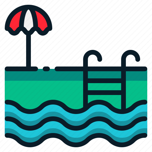 Holiday, hotel, summer, swimming, swimming pool, travel, vacation icon - Download on Iconfinder