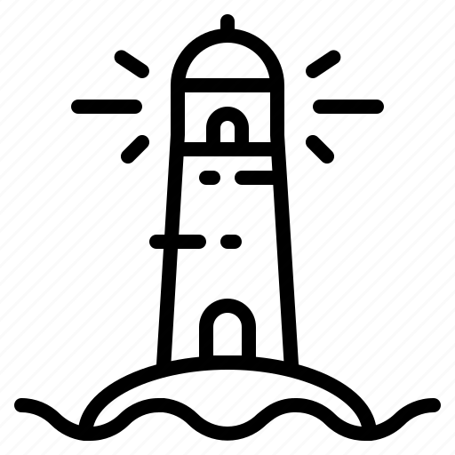 Beach, building, construction, lighthouse, ocean, sea, tower icon - Download on Iconfinder