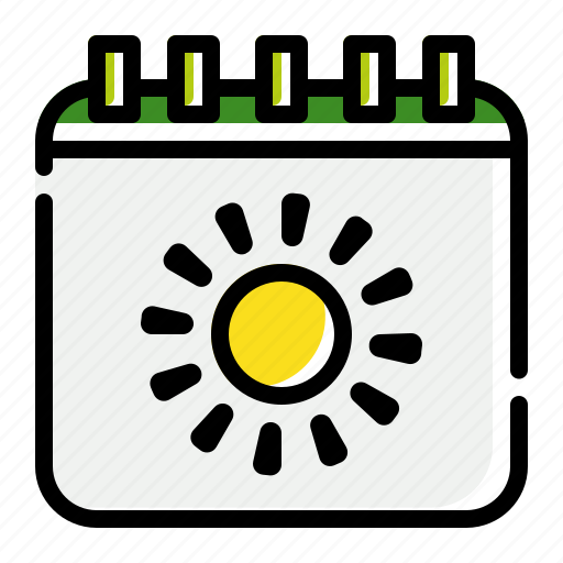 Date, calendar, summer, sun icon - Download on Iconfinder