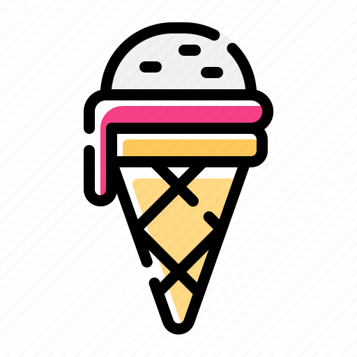 Food, dessert, ice, cream, cone icon - Download on Iconfinder