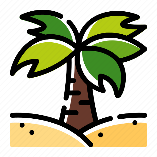 Palm, tropical, tree, coconut, vacation icon - Download on Iconfinder