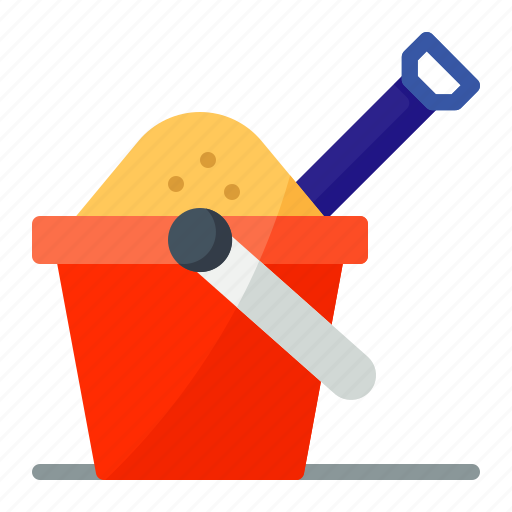 Bucket, sand, toy, beach, shovel icon - Download on Iconfinder