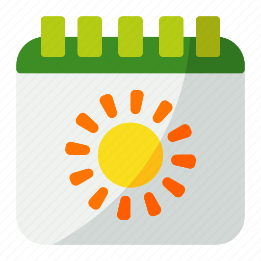 Date, calendar, summer, sun icon - Download on Iconfinder