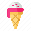 food, dessert, cone, ice cream