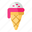 food, dessert, cone, ice cream 