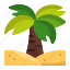palm, tropical, tree, coconut, vacation 