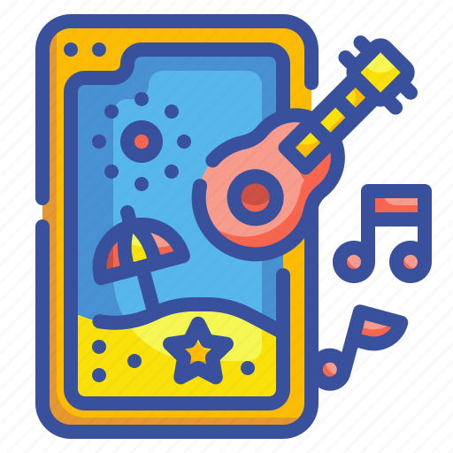 Application, listen, music, phone, smartphone, song, summertime icon - Download on Iconfinder