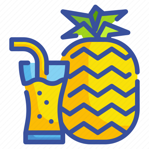 Drink, fruit, juice, oraganic, pineapple, summertime, vegan icon - Download on Iconfinder