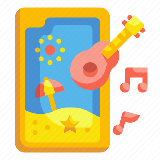 Application, listen, music, phone, smartphone, song, summertime icon - Download on Iconfinder