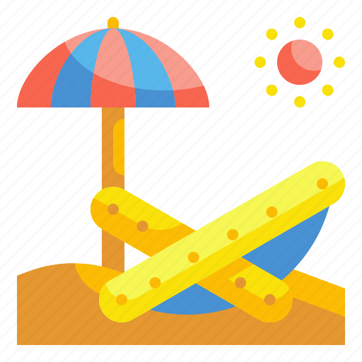 Beach, holiday, sand, summer, sunbed, umbrella, vacations icon - Download on Iconfinder