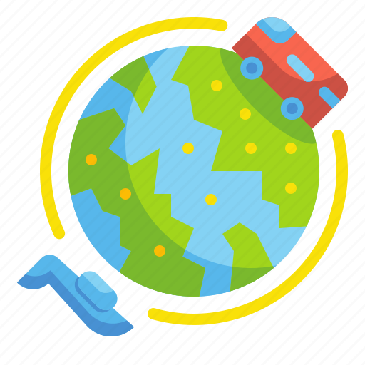 Around, holiday, planet, transportation, travel, trip, world icon - Download on Iconfinder