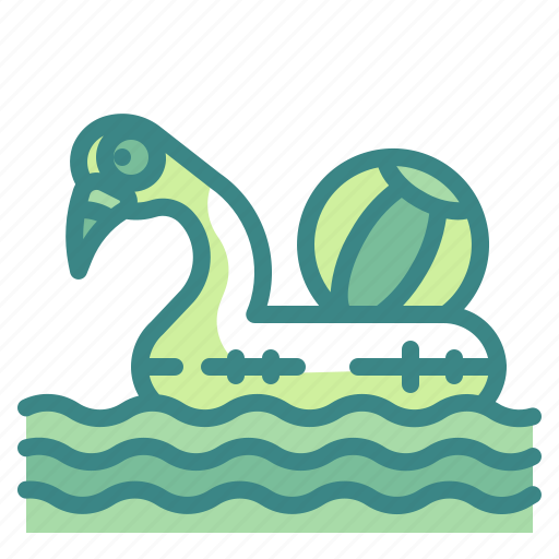 Beach, flamingo, float, party, pool, swimming, travel icon - Download on Iconfinder