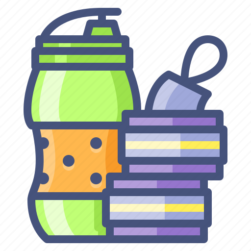 Bottle, wrist wraps, gym, sports, fitness, flask icon - Download on Iconfinder
