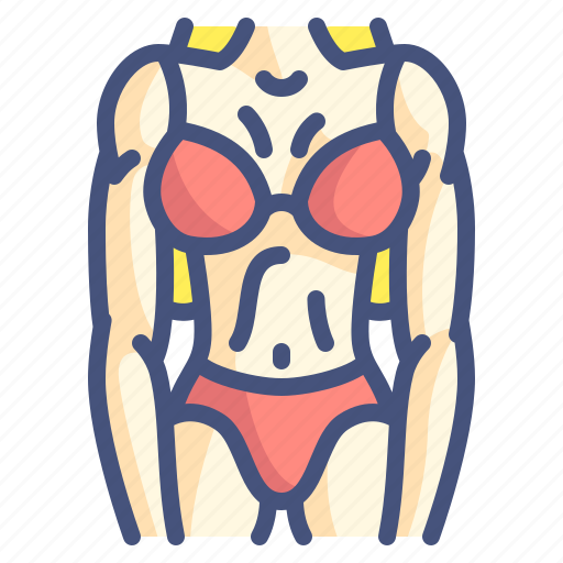 Woman, body, female, muscular, fit, strong, bikini icon - Download on Iconfinder