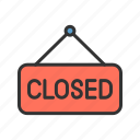 closed sign, cross, close, cancel, shop, x, no entry, exit