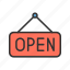 open sign, 24 hours, clock, hours, service, business, support, time 