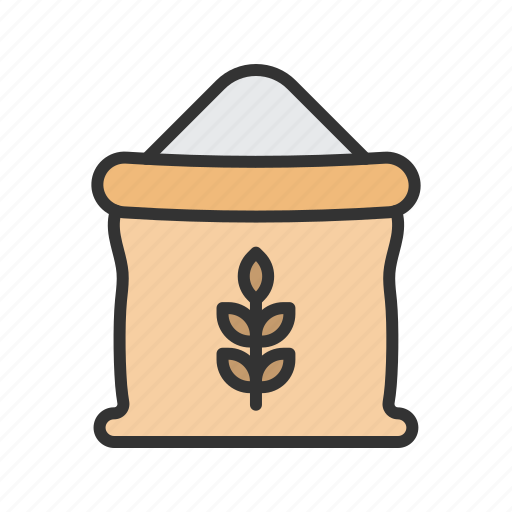 Wheat flour, flour, bag, sack, food, grain, wheat icon - Download on Iconfinder