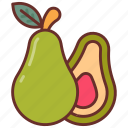 pears, fruit, pear, avocado, juicy