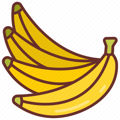 Bananas, banana, bunch, dozen, fruit, healthy, food icon - Download on Iconfinder