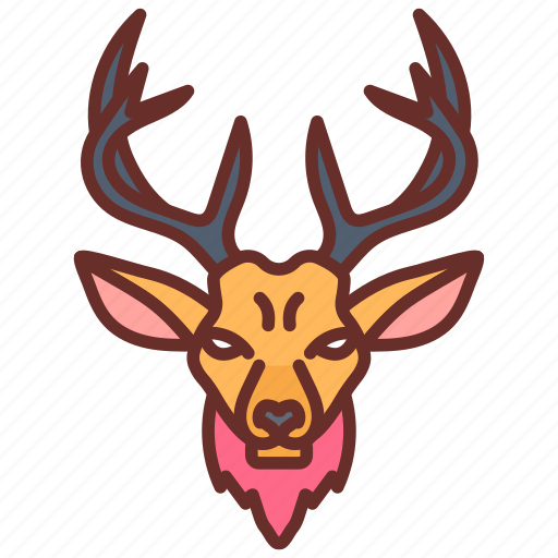 Venison, deer, red, meat, lean, head icon - Download on Iconfinder