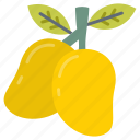 mangoes, sweet, yellow, fruit, healthy, food