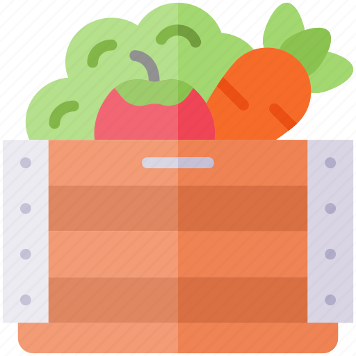 Vegetable, vegetable basket, vegetable box, vegetable cart, vegetable container, vegetable crate, supermarket icon - Download on Iconfinder