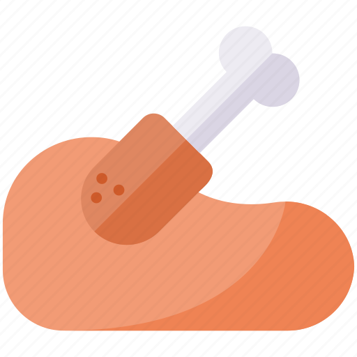 Bone, chicken, leg, meat, supermarket icon - Download on Iconfinder