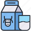 milk, drink, cow, glass, package, box 