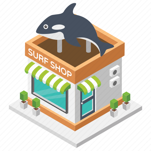 Fish meat, fish shop, shop architecture, surf shop, surf shop building icon - Download on Iconfinder