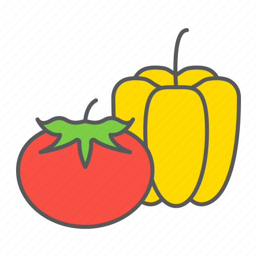 Supermarket, vegetables, bell, pepper, tomato, department, product icon - Download on Iconfinder