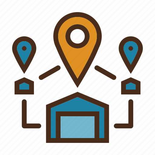 Location, network, supply chain, supply chain management, warehouse icon - Download on Iconfinder