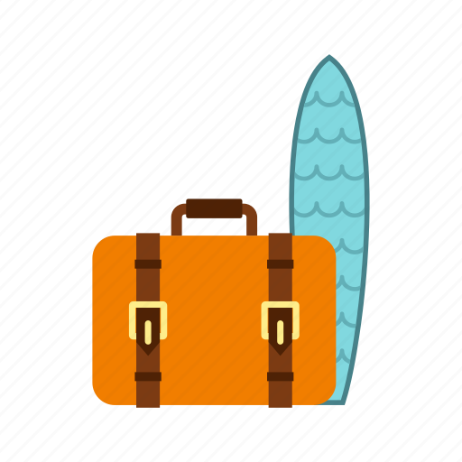 Board, journey, luggage bag, suitcase, surf, surfing, travel icon - Download on Iconfinder