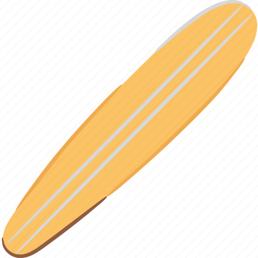 Surfboard, longboard, surfing, surf, yellow icon - Download on Iconfinder