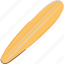 surfboard, longboard, surfing, surf, yellow 