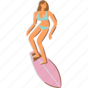 surfing, surfer, girl, bikini, woman