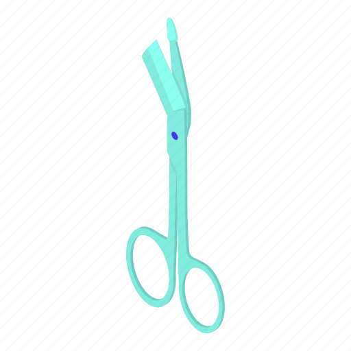 Accessory, blue, isometric, medical, object, scissors, surgeon icon - Download on Iconfinder