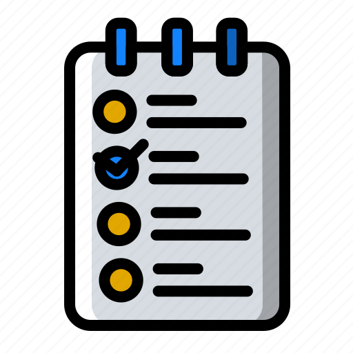 Icon, color, 1, list, checklist, clipboard, document icon - Download on Iconfinder